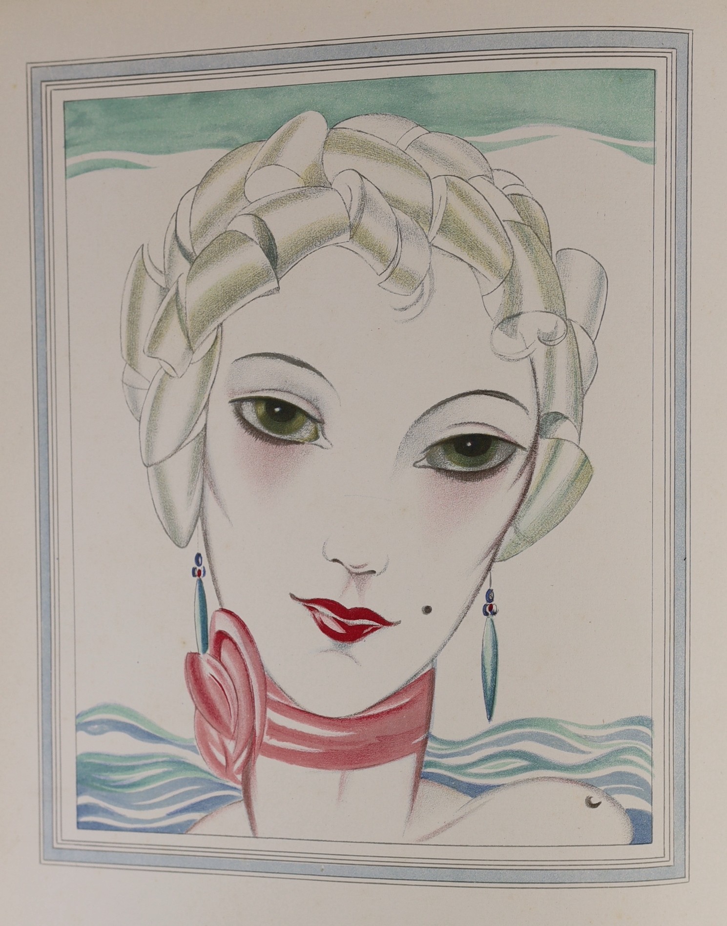 Prevost d’Exiles, Antoine Francois - Manon Lescaut, one of 500, illustrated and signed by John Austen, original half vellum, with 12 colour plates, Geoffrey Bles, London, 1928